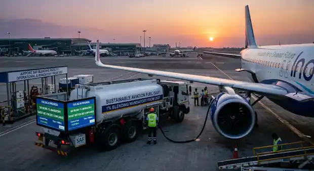 1% SAF blending in aviation fuel mandatory from 2027