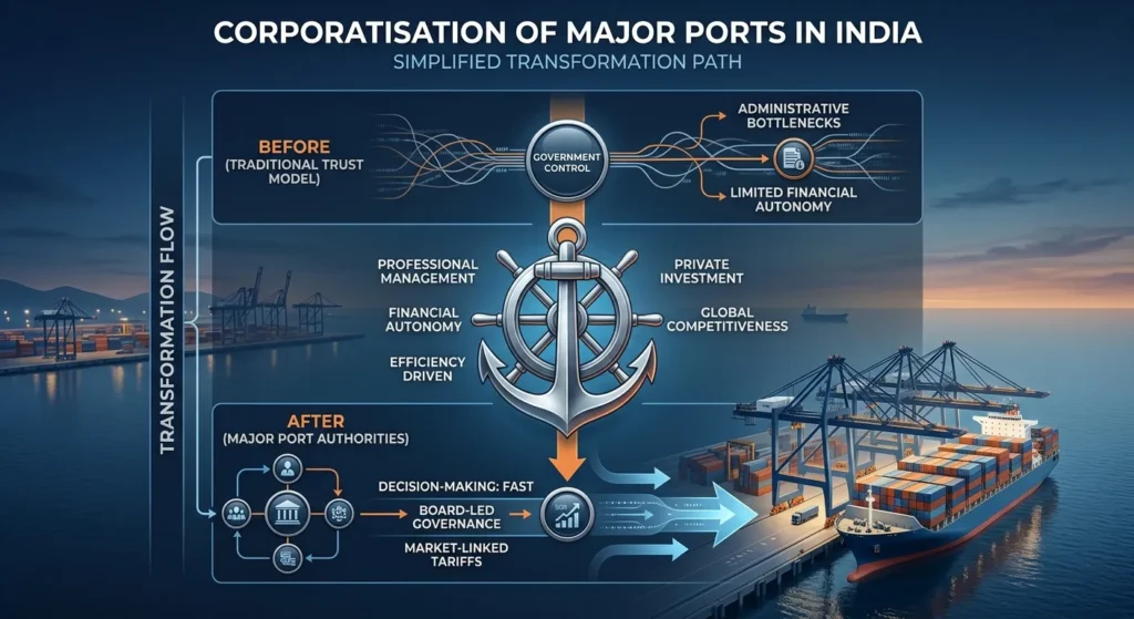 Corporatisation of Major Ports in India (Current Affairs 4 May 2026)