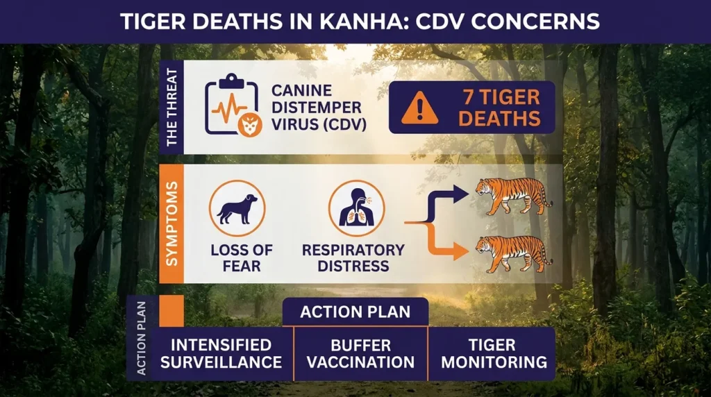 Tiger Deaths in Kanha Raise CDV Concerns (Current Affairs 4 May 2026)